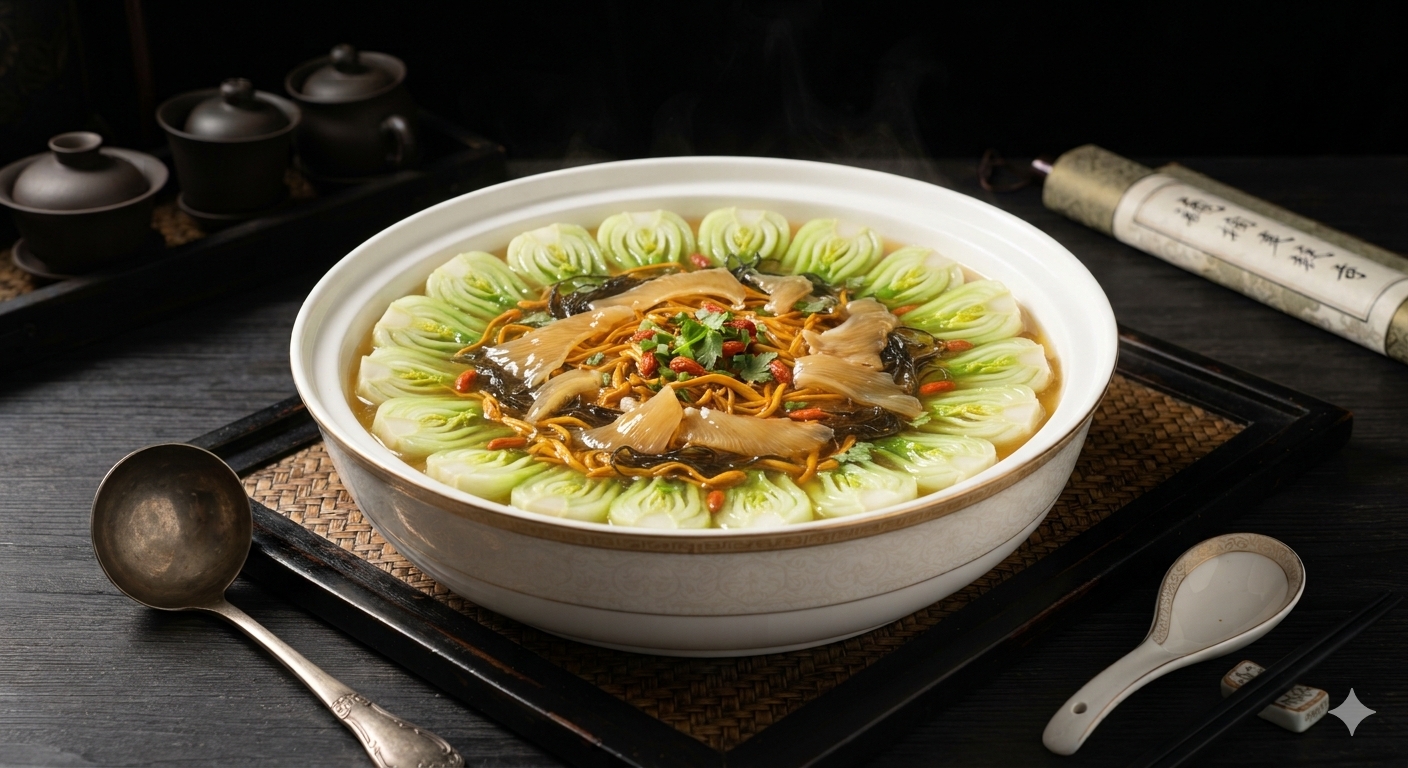 素匯雅集 創意蔬食－蟲草髮菜娃娃羹